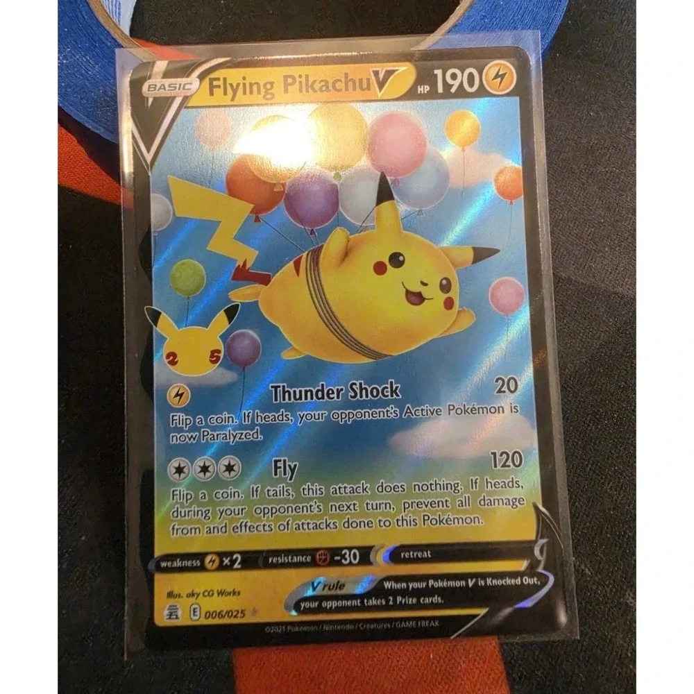 NM! Pokemon Celebrations 25th Anniversary Pikachu VMAX V Full Art Card Lot 3pc